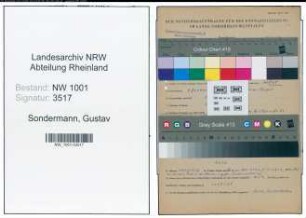 Entnazifizierung Gustav Sondermann, geb. 09.01.1888 ()
