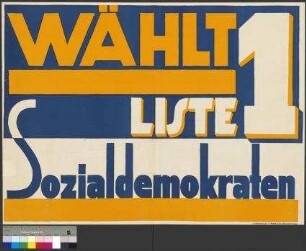 Wahlplakat der SPD, vermutlich zur Reichstagswahl am 20. Mai 1928