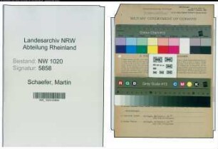 Entnazifizierung Martin Schaefer , geb. 15.03.1890 (Verwaltungsangestellter)