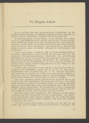 VI. Illegale Arbeit.