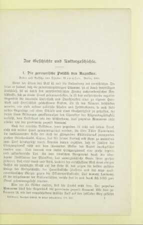 Zur Geschichte und Kulturgeschichte