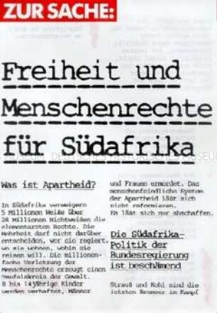 Propagandaflugblatt der SPD zur Bundestagswahl 1987