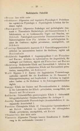 23-25, Medizinische Fakultät