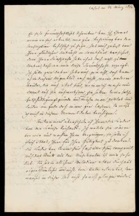 Brief von Wilhelm Grimm an Ludovika Katharina Maria von des Bordes