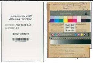 Entnazifizierung Wilhelm Enke , geb. 04.04.1898 (Kaufmaennischer Angestellter)