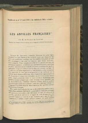 Les Antilles Francaises.