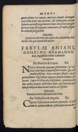 Fabulae Aniani, Guilelmo Hermanno ... Interprete.