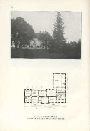 Schloss Schönrade. Grundriss des Erdgeschosses