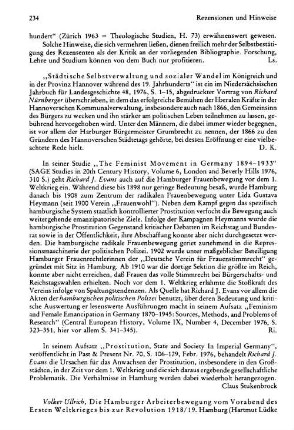 Evans, Richard J. :: The Feminist Movement in Germany 1894 - 1933, (Sage studies in twentieth century history, 6) : London u.a, Sage, 1976