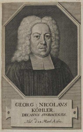 Bildnis des Georg Nicolavs Köhler