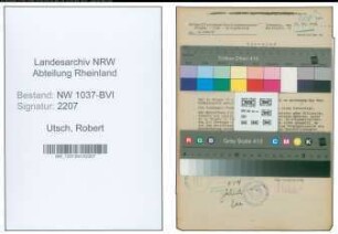 Entnazifizierung Robert Utsch , geb. 21.02.1900 ()