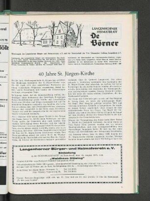 40 Jahre St.Jürgen-Kirche