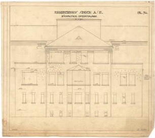 Billing, Hermann; Singen; Krankenhaus - Operationsabteilung, Rückfassade (Ansicht)
