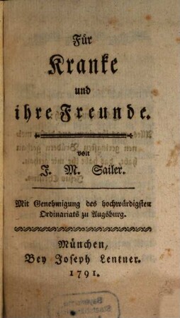 Für Kranke und ihre Freunde