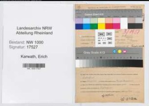 Entnazifizierung Erich Karwath, geb. 07.02.1893 (Bankprokurist)