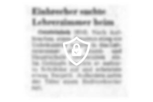 Einbrecher suchte Lehrerzimmer heim