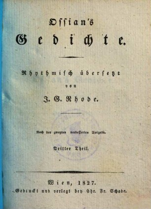 Ossian's Gedichte, 3