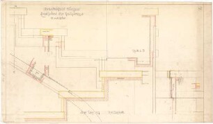 Billing, Hermann; Singen; Krankenhaus - Hauptreppe (Details; Schnitt)
