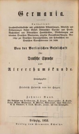 Germania. 10. 1853