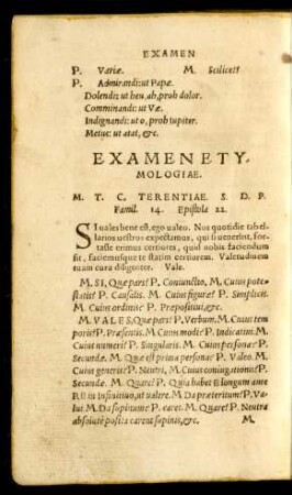 Examen Etymologiae.