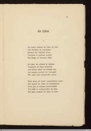 die Lilien / Paul Gérardy