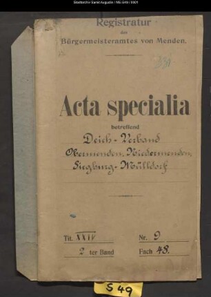 Deichverband Obermenden, Niedermenden, Siegburg-Mülldorf