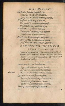 Hymnus Ad Incensum Cerei Paschalis.