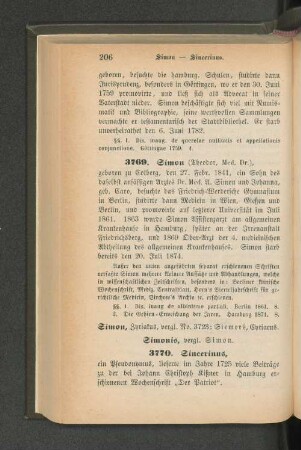 3769. Simon (Theodor, Med. Dr.)