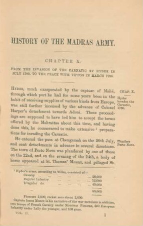 Chapter X. From the invasion of the Carnatic by Hyder in July 1780, to the peace with Tippoo in March 1784