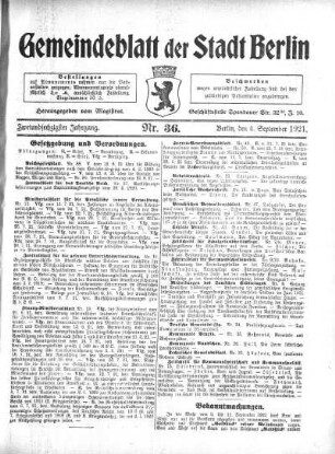 1921,36: Nr. 36, 4. September 1921