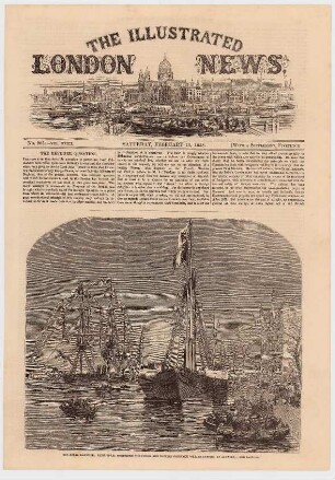 The Royal Marriage: Their Royal Highness The Prince and Princess Frederick William landing at Antwerp