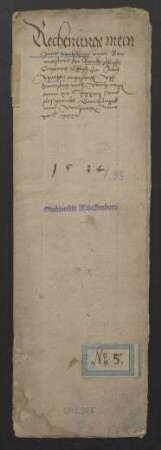 Rechnung der Bruderschaft zu St. Agatha von 1534-1535
