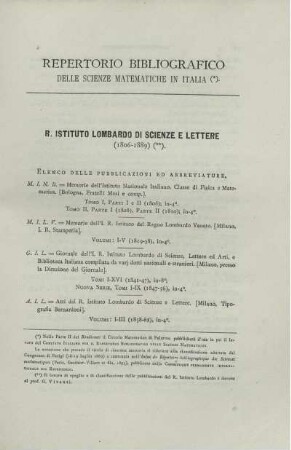 Repertoria bibliografico delle scienze matematiche in italia.