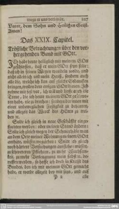 Das XXIX. Capitel. Tröstliche Betrachtungen über den vorhergehenden Bund mit Gott