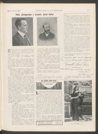 Felix Weingartner y Camille Saint-Saëns