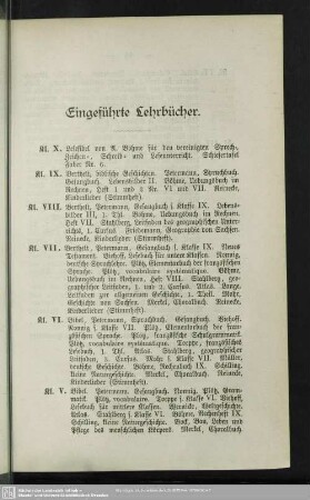 Eingeführte Lehrbücher