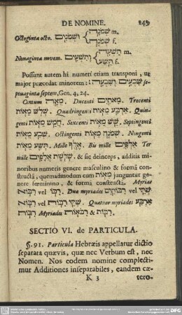 Sectio VI. de Particula