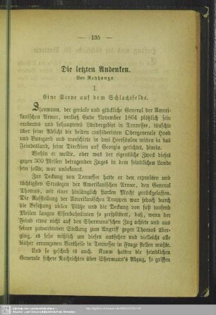 Die letzten Andenken