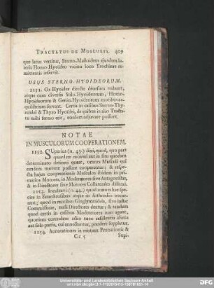 Notae In Musculorum Cooperationem.