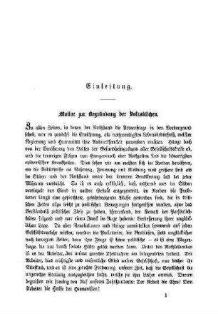 Einleitung. Motive zur Begründung der Volksküchen