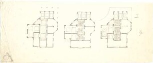 Pfann, Paul; München - Theresienhöhe; Ausstellung München 1908 - Basar - Flügel (Grundrisse)