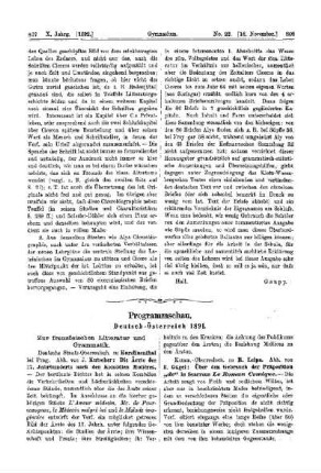 Programmschau : Deutsch-Österreich 1891