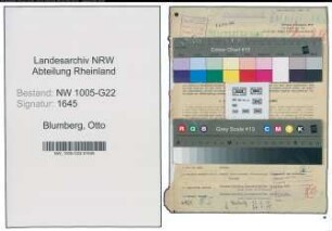 Entnazifizierung Otto Blumberg , geb. 17.02.1902 (Kaufmann)