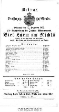 Viel Lärm um Nichts