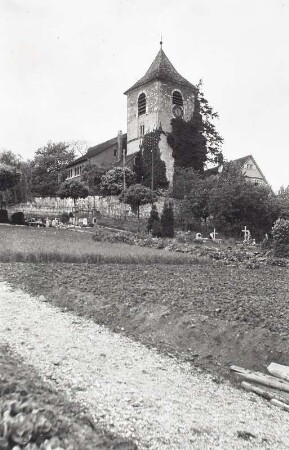 Wangen im Allgäu, Rochuskapelle : Wangen im Allgäu. Rochuskapelle. Ansicht über den Friedhof