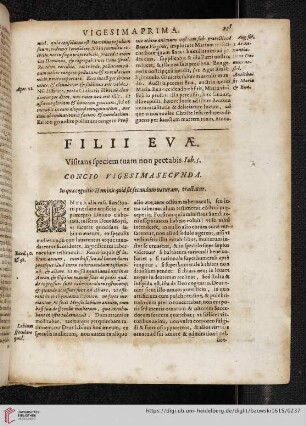 Filii Evae. Concino Vigesimasecunda