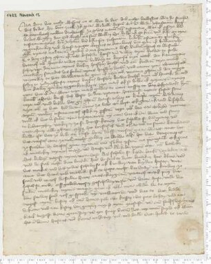 Testament der Grete, Witwe des Bürgers Heyne van dem Wede, besiegelt durch die Ratsmannen Godeke van Tzerste und Hartwich van der Molen