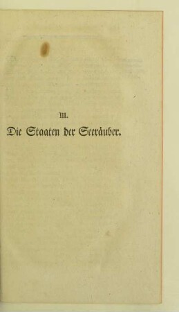 III. Die Staaten der Seeräuber