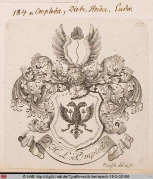 Wappen des Dietrich Heinrich Ludwig von Ompteda