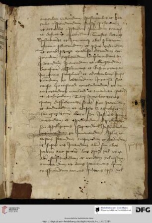 Protokoll eines Rechtsstreits, 15. Jh.